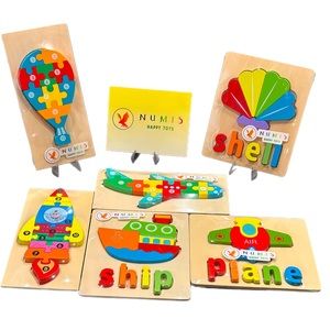 Kids wood puzzle 6PCS